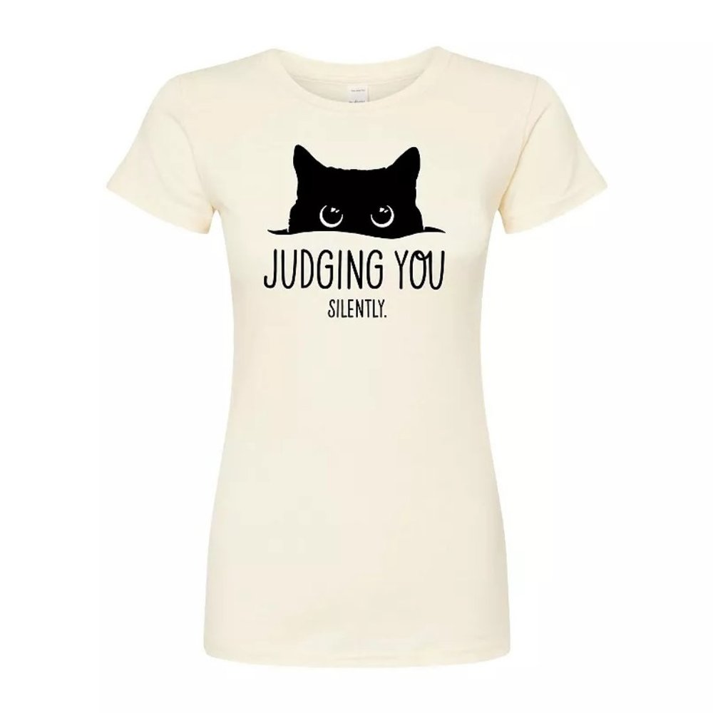 Cat Judging You Silently Fitted T-shirt